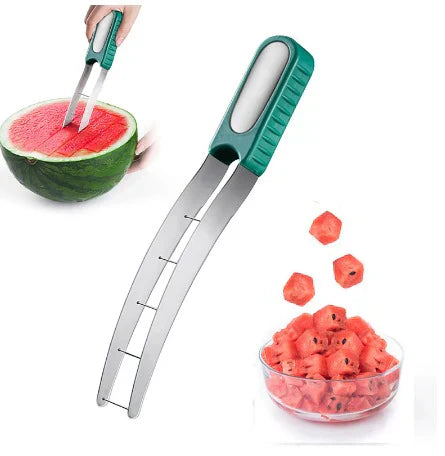 10er-Pack Wassermelonenschneider aus Edelstahl 304, Küchenhelfer – Wassermelonen-Artefakt-Schneidemesser, Entkerner, Obst- und Gemüsewerkzeuge